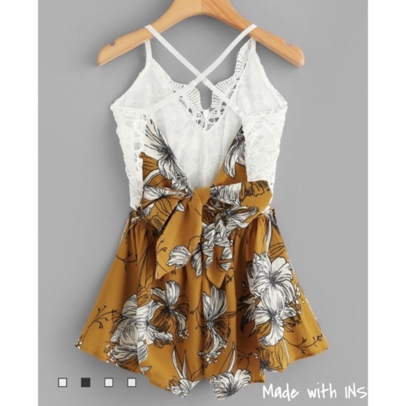 Cyber Monday Sale❗️Crochet lace tie back romper😍 - Picture 2 of 8